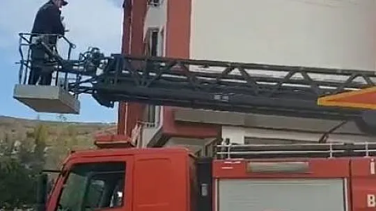 Sivas'ta İtfaiye ekipleri, yaramaz kedi için seferber oldu