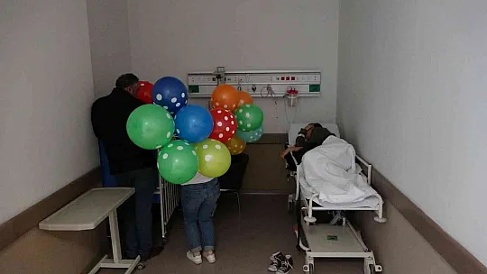 Hastanede neşe saçtılar...