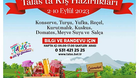 'Talas'ta Kış Hazırlıkları' başlıyor