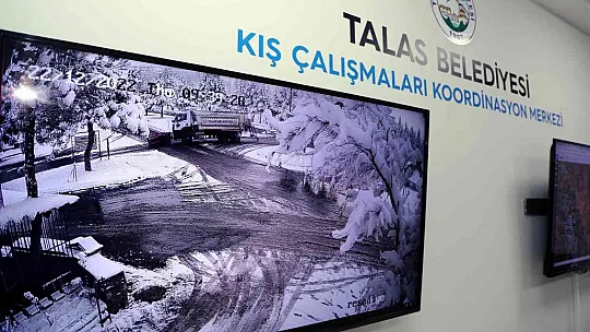 Talas'ta 7 gün 24 saat kış çalışmaları sürüyor