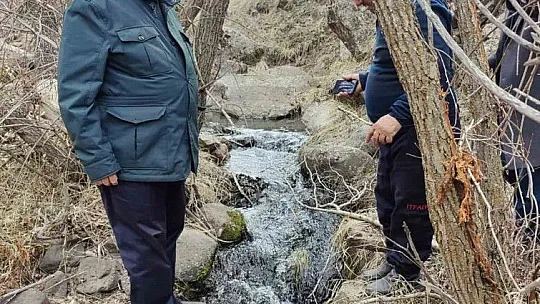 Talas'ta sulama kanalı mesaisi...