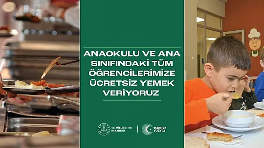Türkiye'de 5 milyon, Kayseri'de 32 bin 717 öğrenciye ücretsiz yemek verilecek
