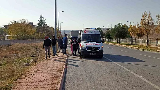 Kayseri'de otomobil takla attı