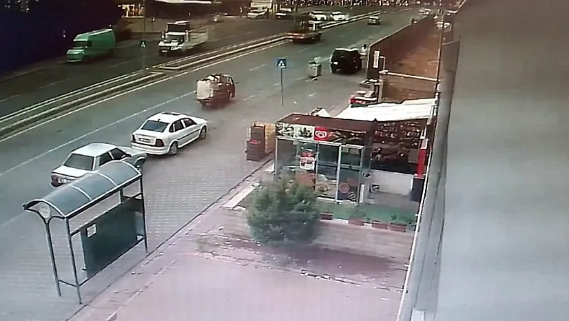 Feci kaza güvenlik kamerasında