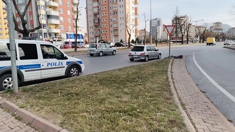 Aracın çarptığı bisiklet sürücüsü ağır yaralandı