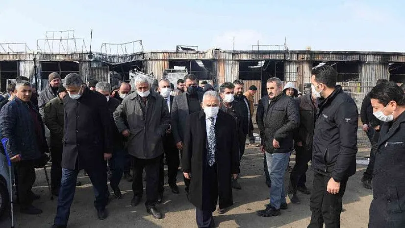 Başkan yangından zarar görenlere destek sözü verdi!