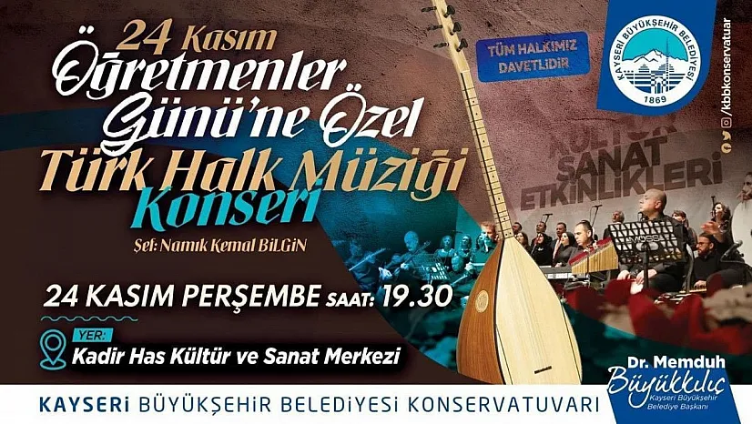 Öğretmenlere özel Türk Halk Müziği konseri