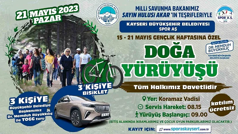 Büyükşehir'den doğa yürüyüşü...