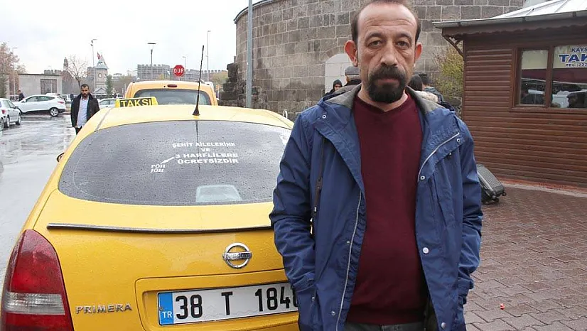 Kayserili Taksici: 'Bu taksi şehit ailelerine ve 3 harflilere ücretsiz'