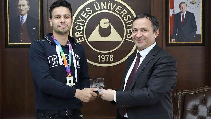 Şampiyonlardan Rektör Çalış'a ziyaret
