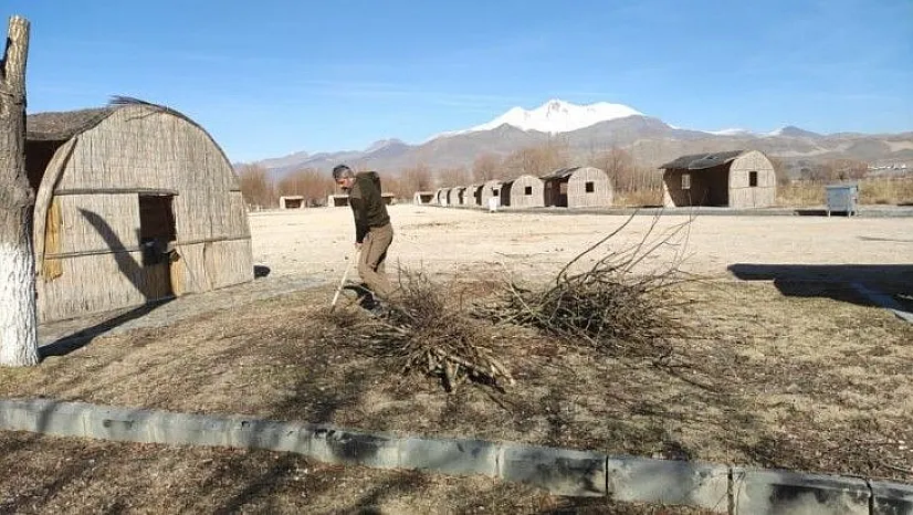 Erciyes eteklerinde kış telaşı